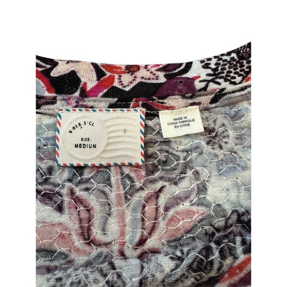 Postmark anthropologie sequin paisley floral colorful retro top size M shirt - Picture 4 of 4